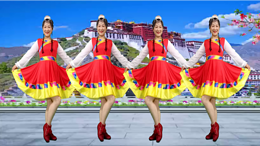 安徽金社广场舞情歌呀啦嗦-网红零基础藏族风格 好看迷人
