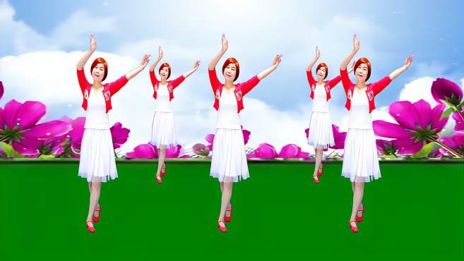 广州红色枫叶广场舞小小新娘花-经典流行广场舞音乐好听舞蹈好看