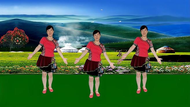郴州冬菊广场舞最美的草原最美的花-简单漂亮32步草原风格舞附分解