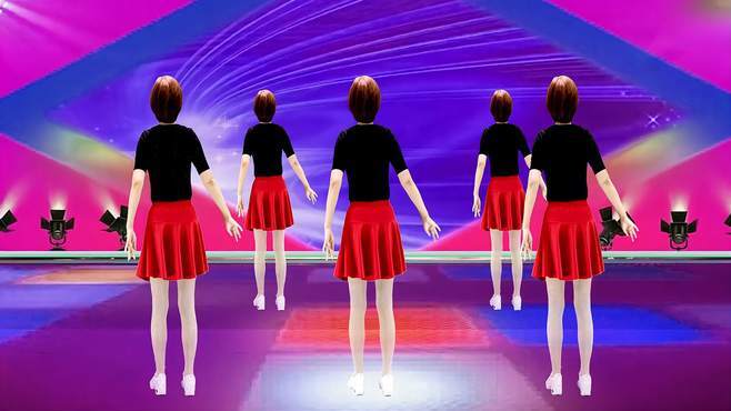 广州红色枫叶广场舞一无所有的人-背面演绎一样精彩漂亮